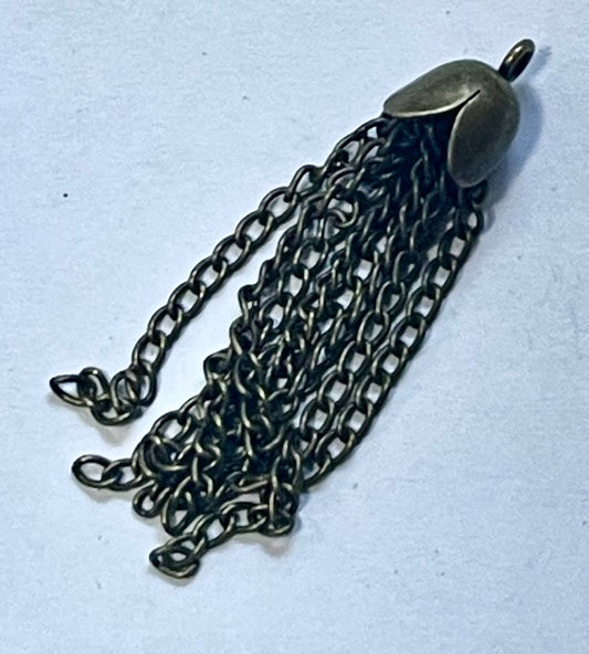 Antique Bronze Tassel, 8x35mm 1 piece