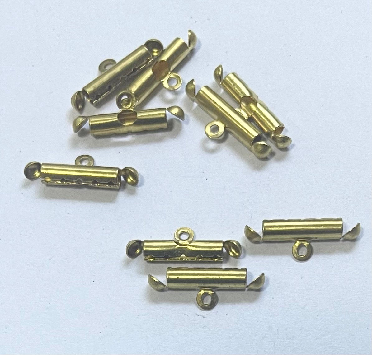 Row Endings, Raw Brass, 12 x 3mm, 5 rows, 20 pcs