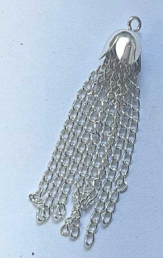 Tassle Silver 8x35mm 1 piece