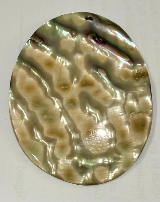 Abalone Free-Form Pendant – Pink & Purple – 65 x 45mm, 1pc