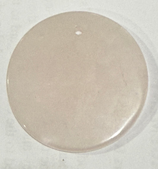 Rose Quartz Round Pendant – 40mm, 1pc