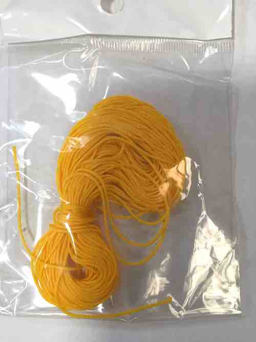 Nylon Beading Thread .5mm, golden Yellow 10 metres