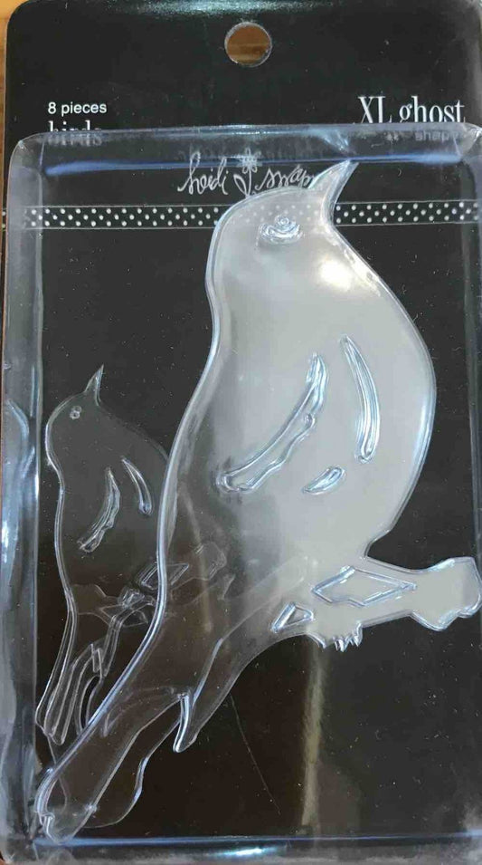 Heidi Swapp Acetate XL Ghost Shapes Birds, 8pcs