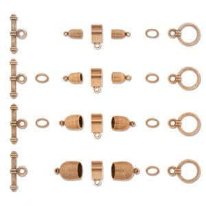 Kumihimo Findings Assorted Sizes Antique Copper Plate,