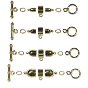 Kumihimo Findings Assorted Sizes Gold Plate,