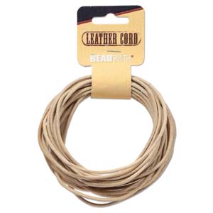 Leather Natural round, 2mm, 5 yards