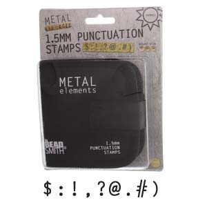 Puncuation Stamps Set, 1.5mm, 9 pcs with case  - NEW