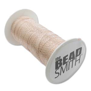 Tube Ribbon Wire Mesh, 6mm Rose Gold, 1 metre,  Beadsmith