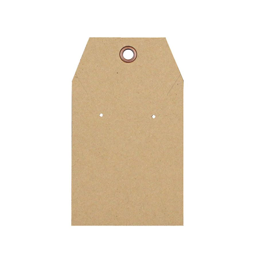 Necklace Earring Card, 11.5cm x 6.5cm  10pcs, Natural Kraft