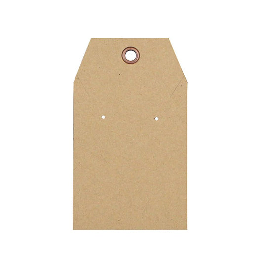 Necklace Earring Card, 11.5cm x 6.5cm  10pcs, Natural Kraft