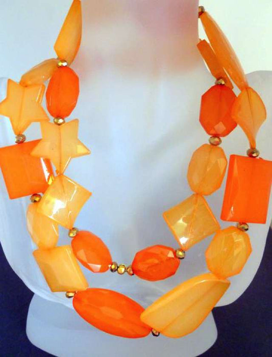 Orange Marmalade Necklace, 80cm