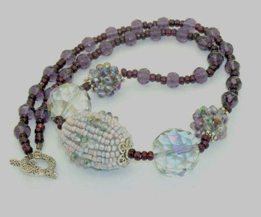 Chunky Handmade Beaded Necklace, Style 13b,  54cm