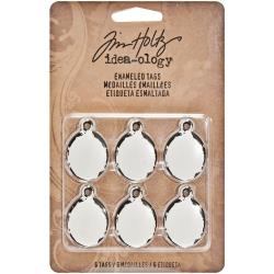 Enameled Tags .75"X1" 6/Pkg Idea-Ology