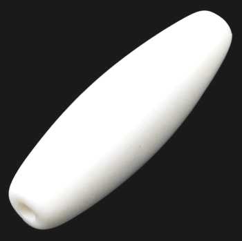 White Acrylic Rice Shape Beads, 30x9mm, 30pcs  - chunky