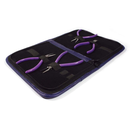 Beadsmith Super Slim Purple Plier Set, 4 pc