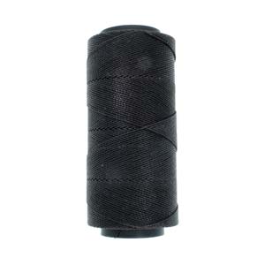 Knot it Waxed Poly Cord 2ply (1mm) - Black 144 metres