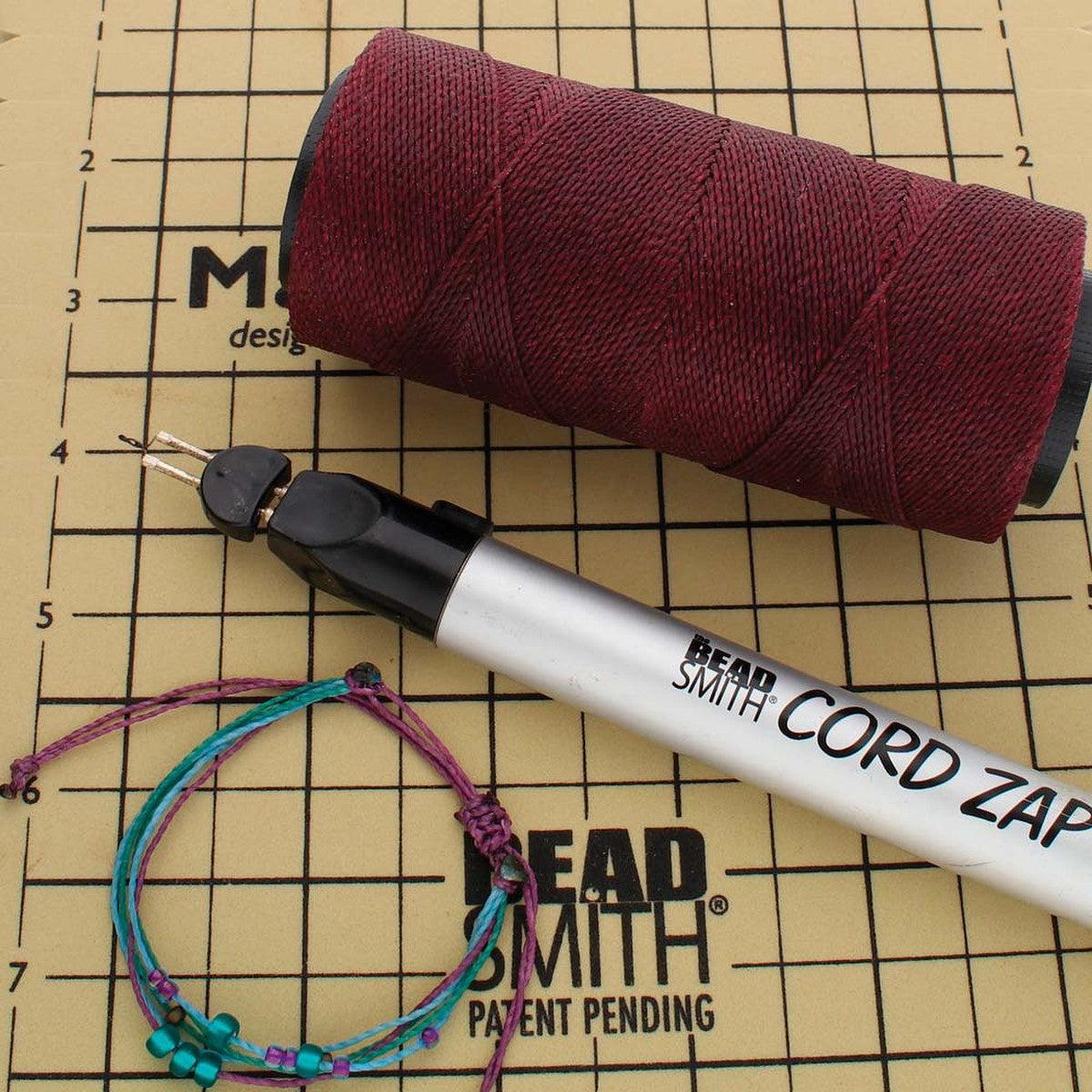 Knot it Waxed Poly Cord 2ply (1mm) - Burgundy 144 metres