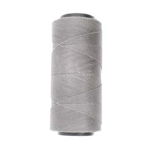 Knot it Waxed Poly Cord 2ply (1mm) - Light Grey 144 metres - Beadsmith