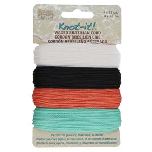 Knot it Waxed Poly Cord 2ply (1mm) - Ocean Dreams  4 x 13.7 metres