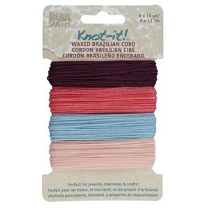 Knot it Waxed Poly Cord 2ply (1mm) - Youthful Expressions  4 x 13.7 metres