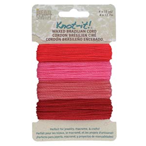 Knot it Waxed Poly Cord 2ply (1mm) - Floral Vibes  4 x 13.7 metres
