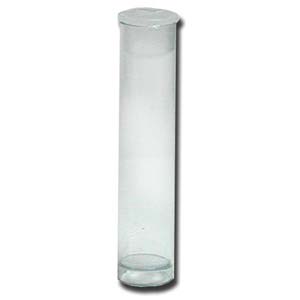 Tube Plastic Round with Flat Top, 2 X 3/8, 25pcs