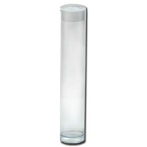 Tube Plastic Round with Flat Top, 3 X 9/16, 25pcs