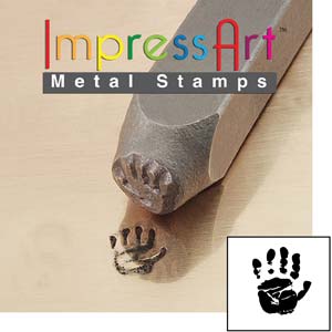 Impress Art - Hand Print Left 9.5mm Stamp