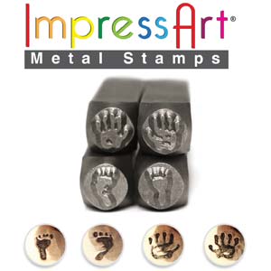 Impress Art - Hand and Foot 4pcs 9.5mm Stamp