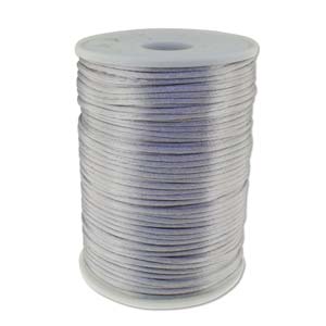 Rattail Satin Cord 2mm Silver 4 metres