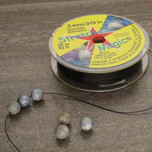 Stretch Magic, Black, .5mm, 25metres  "Best Seller"