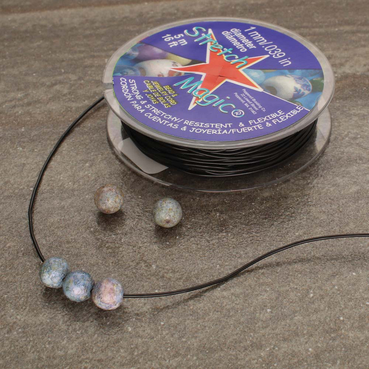 Stretch Magic, Black, 1mm, 5metres  "Best Seller"