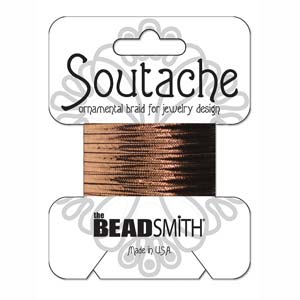 Rayon Soutache Bronze Metallic 3 yards