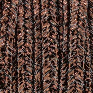 Polyester Soutache Textured Metallic Bronze 3 yards