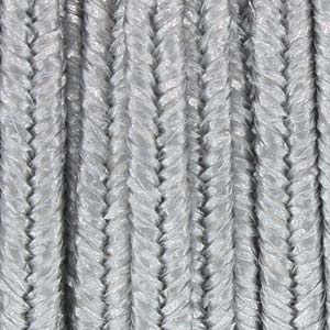 Rayon Soutache Textured Metallic Matt Silver 3 yards