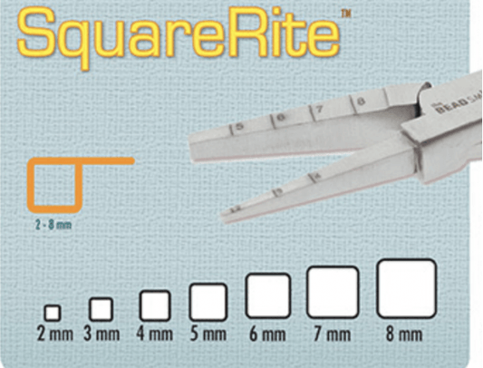 Square Rite Pliers Marked 2-8mm, Square Nose - Beadsmith