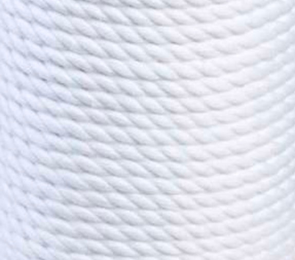 Macrame Cord Cotton White, 6mm 10 metres