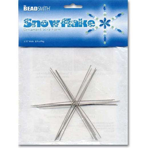 Snowflake or Star Wire Form,  3 3/4 inch,  8pcs by Beadsmith