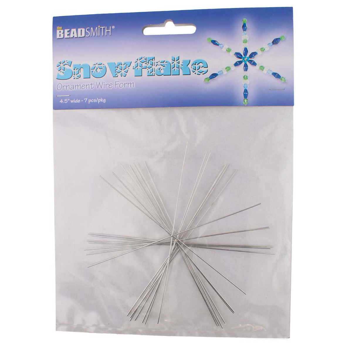 Snowflake or Star Wire Form, 4 1/2 inch,  7pcs by Beadsmith