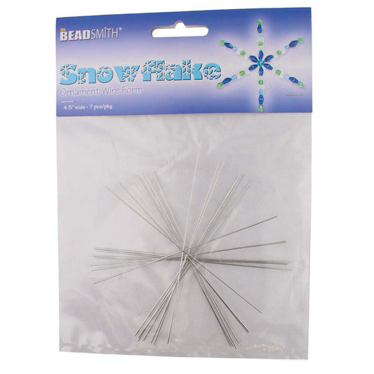 Snowflake or Star Wire Form, 4 1/2 inch,  7pcs by Beadsmith