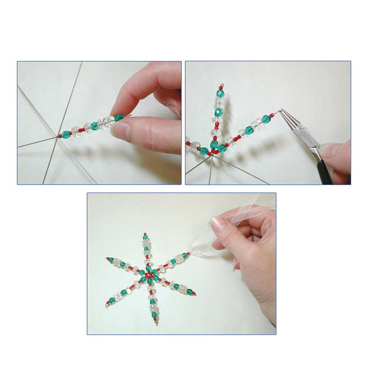 Snowflake or Star Wire Form, 4 1/2 inch,  7pcs by Beadsmith