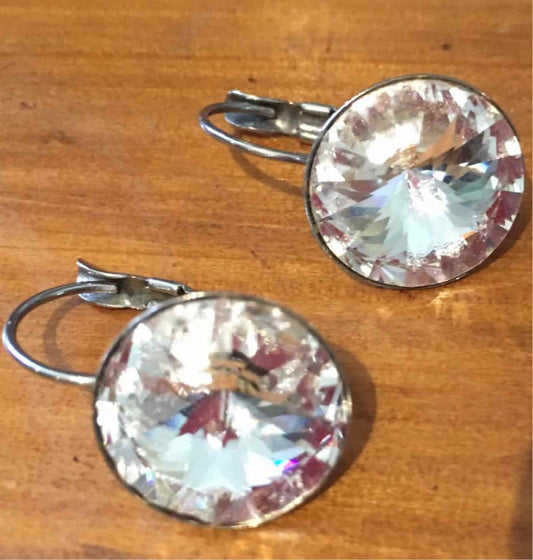 Swarovski Crystal Earrings, Crystal Clear, 14mm, 1 pair