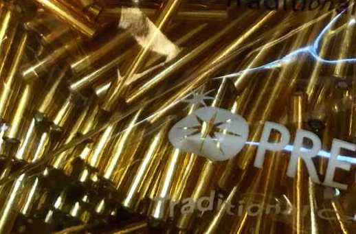 Bugle Beads, 25mm, Gold, 25 grams  Czech Glass