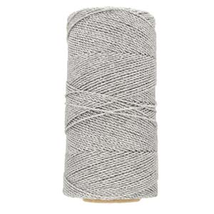 Knot it Waxed Poly Cord 2ply (1mm) - Metallic Silver 144 metres