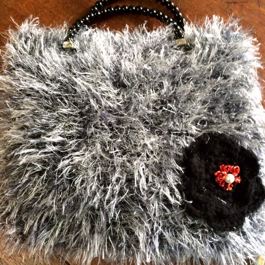 Handbag, Knitted, Funky - Retro Style, Brand New, Handmade