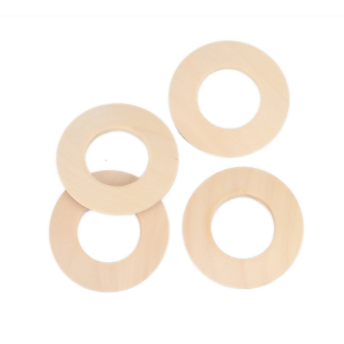 Wooden Beads Rings, 50mm, 20pcs,
