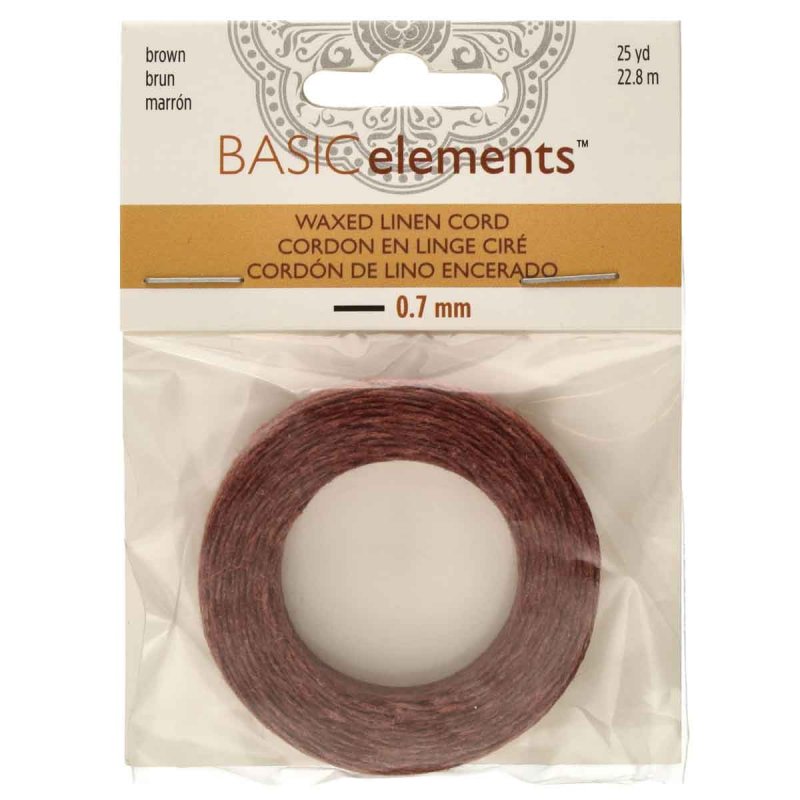 Irish Waxed Linen Brown .7mm 25 yards