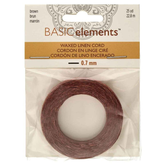 Irish Waxed Linen Brown .7mm 25 yards