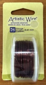 Artistic Wire Brown 26 gauge 15yards