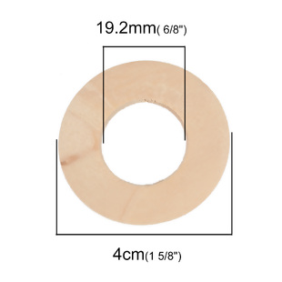Wooden Beads Rings, 40mm, 20pcs,